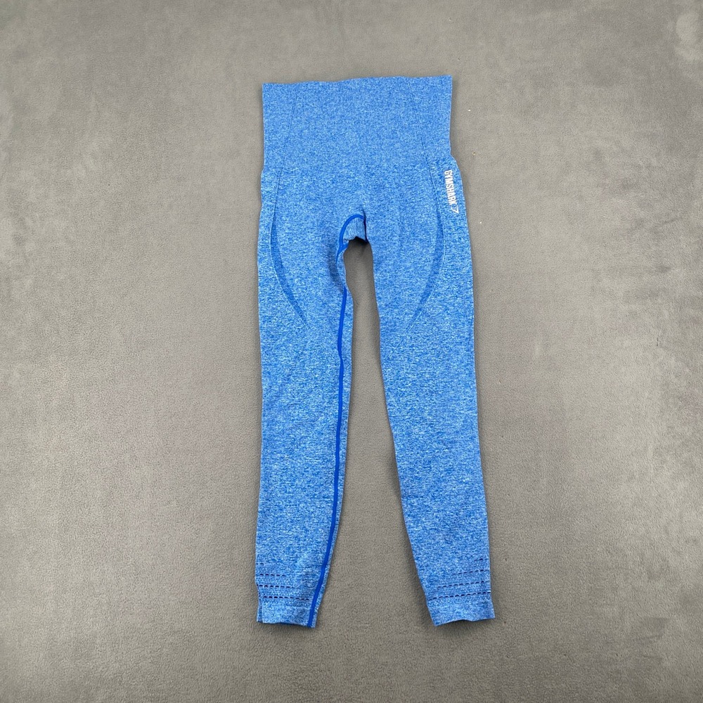 Gymshark Vital Seamless High Waisted Leggings Blue Marl Size Small 8309